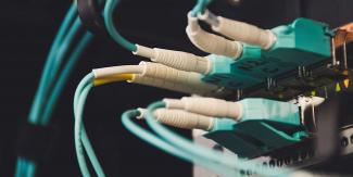 Fiber Optic Multimode LC Connections Patch Panel